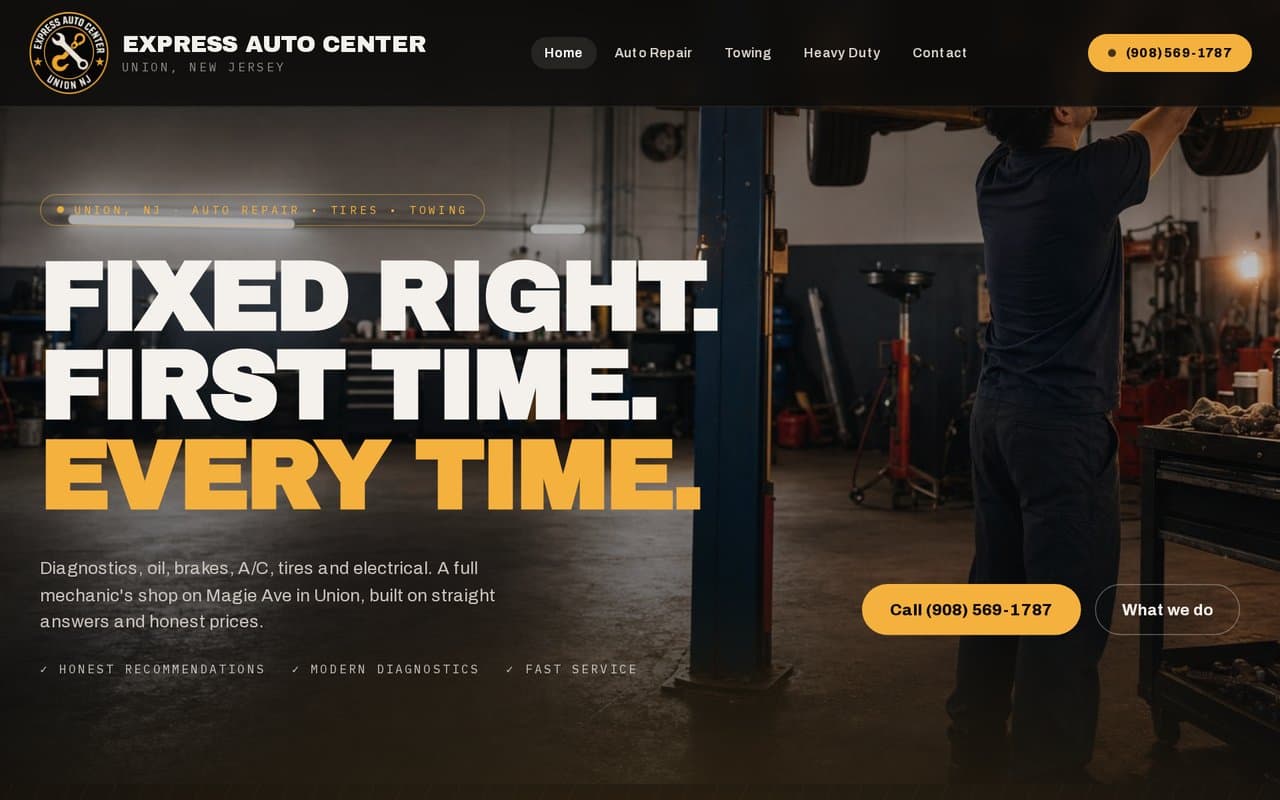A recent overnight website build